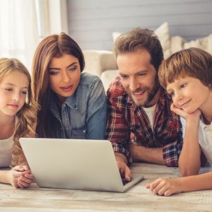 Happy family together Keep Your Children Safe from Financial Fraud