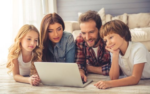 Happy family together Keep Your Children Safe from Financial Fraud